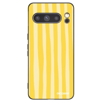 Picasee husă neagră din silicon pentru Google Pixel 8 Pro - Lines lemon