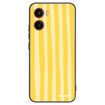 Picasee husă neagră din silicon pentru Motorola Moto G05 - Lines lemon