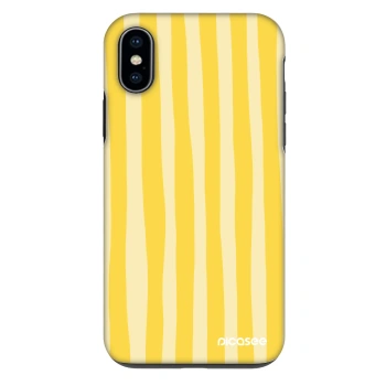 Husă pentru Apple iPhone X/XS - Lines lemon