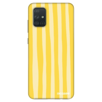 Husă pentru Samsung Galaxy A71 A715F - Lines lemon