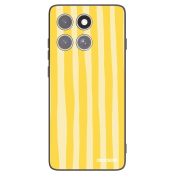 Picasee husă neagră din silicon pentru Motorola Edge 60 Pro - Lines lemon