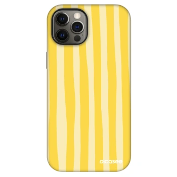 Husă pentru Apple iPhone 12 Pro - Lines lemon