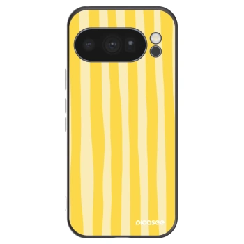 Picasee husă neagră din silicon pentru Google Pixel 10 Pro - Lines lemon