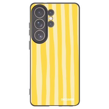 Picasee husă neagră din silicon pentru Samsung Galaxy S26 Ultra - Lines lemon