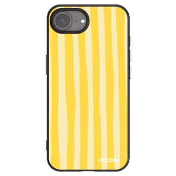 Picasee husă neagră din silicon pentru Apple iPhone 17e - Lines lemon