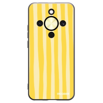 Picasee husă neagră din silicon pentru Honor Magic8 Lite 5G - Lines lemon