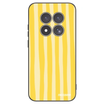 Picasee husă neagră din silicon pentru Xiaomi Redmi Note 15 Pro 5G - Lines lemon