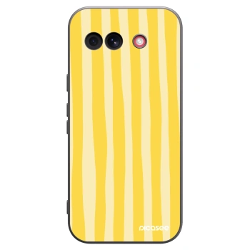 Picasee husă neagră din silicon pentru Google Pixel 10a - Lines lemon