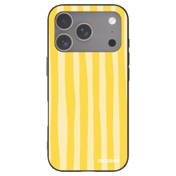 Picasee husă neagră din silicon pentru Apple iPhone 18 Pro - Lines lemon