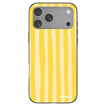 Picasee husă neagră din silicon pentru Apple iPhone 18 Pro Max - Lines lemon