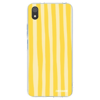 Picasee husă transparentă din silicon pentru Xiaomi Redmi 7A - Lines lemon