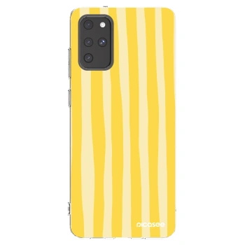 Picasee husă transparentă din silicon pentru Samsung Galaxy S20+ G985F - Lines lemon