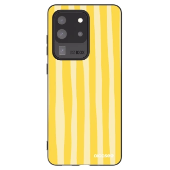 Picasee husă neagră din silicon pentru Samsung Galaxy S20 Ultra 5G G988F - Lines lemon