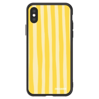 Picasee ULTIMATE CASE pentru Apple iPhone X/XS - Lines lemon
