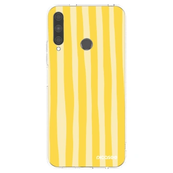 Picasee husă transparentă din silicon pentru Huawei P40 Lite E - Lines lemon