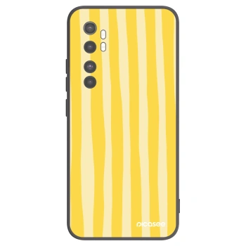 Picasee husă neagră din silicon pentru Xiaomi Mi Note 10 Lite - Lines lemon