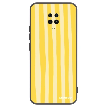 Picasee husă neagră din silicon pentru Xiaomi Redmi Note 9S - Lines lemon