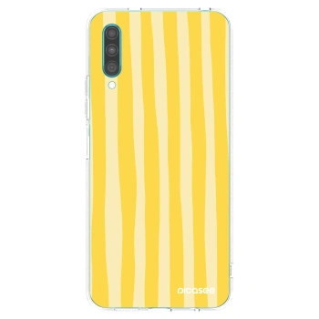 Picasee husă transparentă din silicon pentru Samsung Galaxy A30s A307F - Lines lemon
