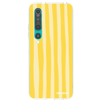 Picasee husă transparentă din silicon pentru Xiaomi Mi 10 - Lines lemon