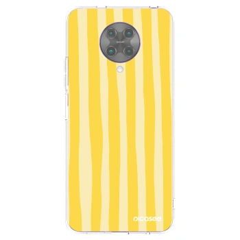 Picasee husă transparentă din silicon pentru Xiaomi Poco F2 Pro - Lines lemon