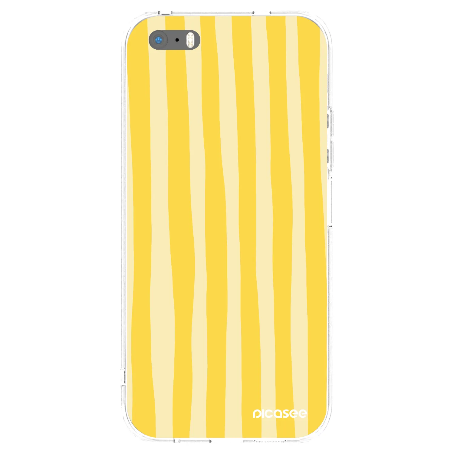 Picasee husă transparentă din silicon pentru Apple iPhone 5/5S/SE - Lines lemon