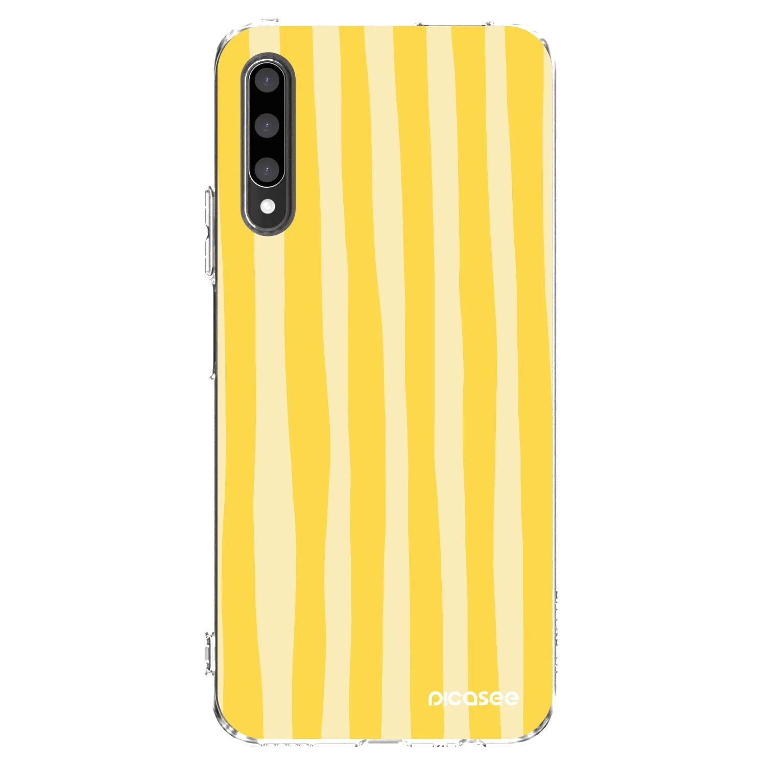 Picasee husă transparentă din silicon pentru Honor 9X Pro - Lines lemon