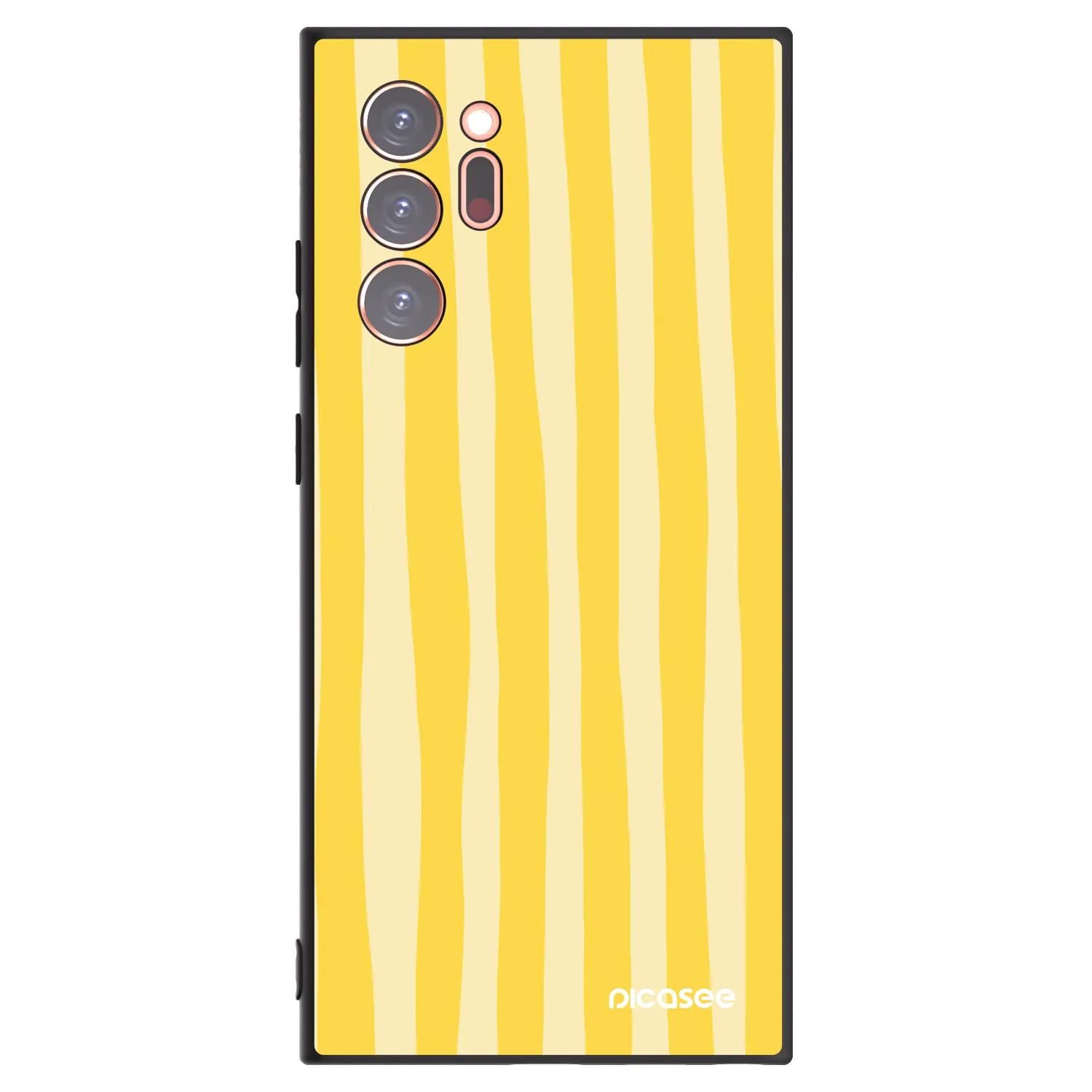 Picasee husă neagră din silicon pentru Samsung Galaxy Note 20 Ultra - Lines lemon
