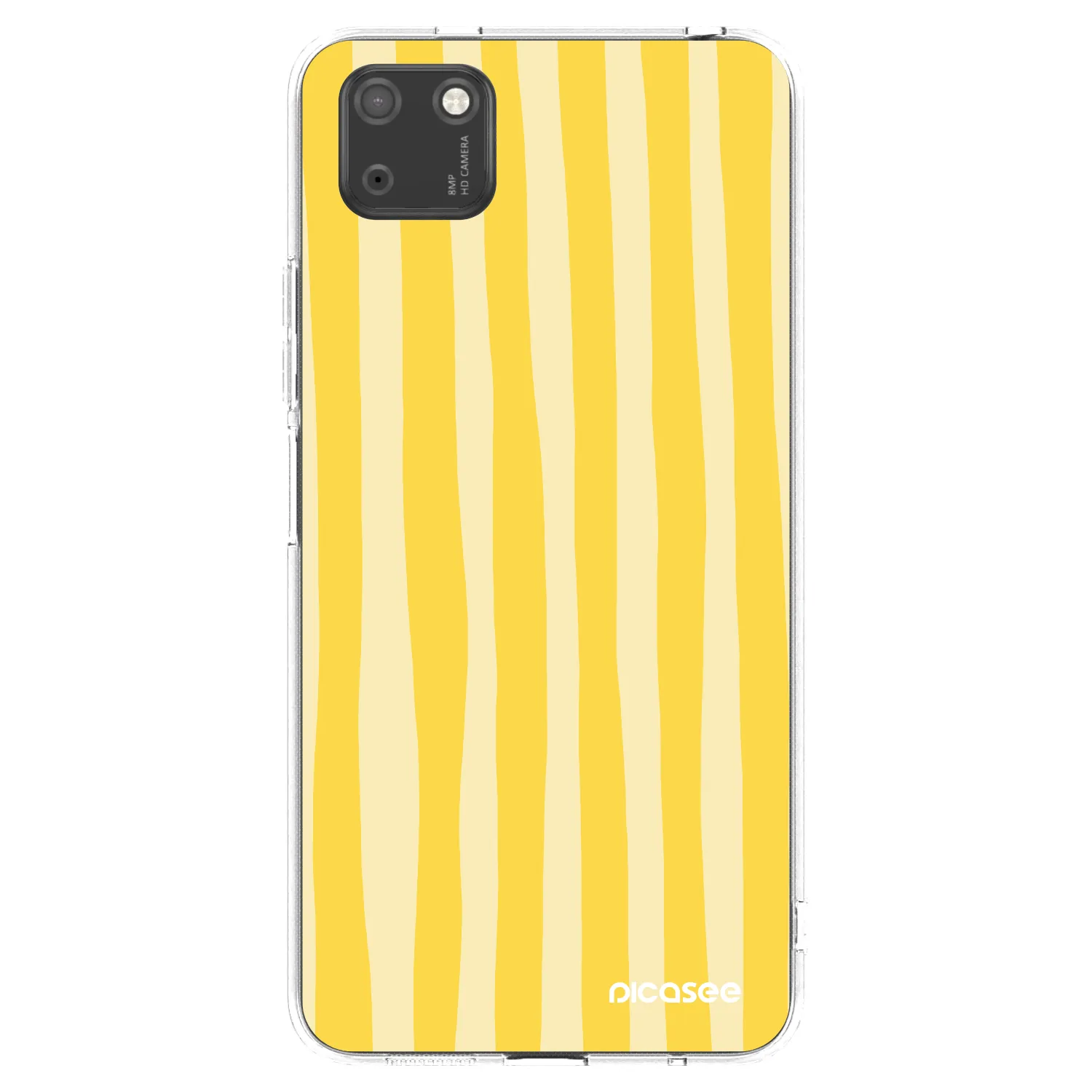 Picasee husă transparentă din silicon pentru Huawei Y5P - Lines lemon