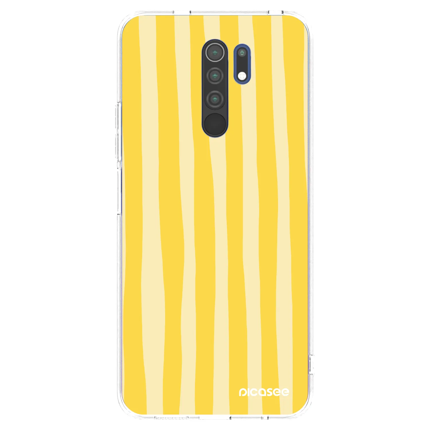 Picasee husă transparentă din silicon pentru Xiaomi Redmi 9 - Lines lemon