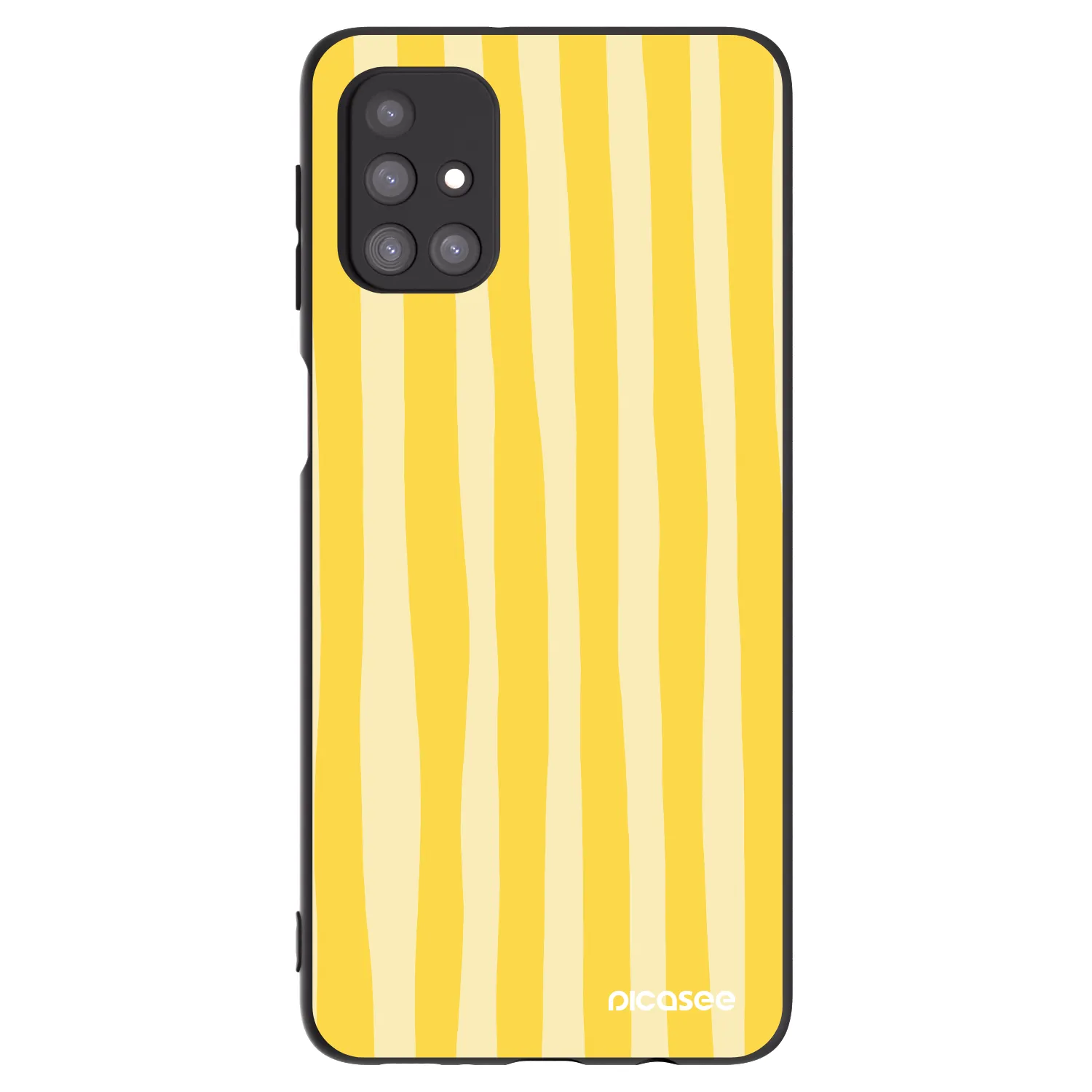 Picasee husă neagră din silicon pentru Samsung Galaxy M31s - Lines lemon