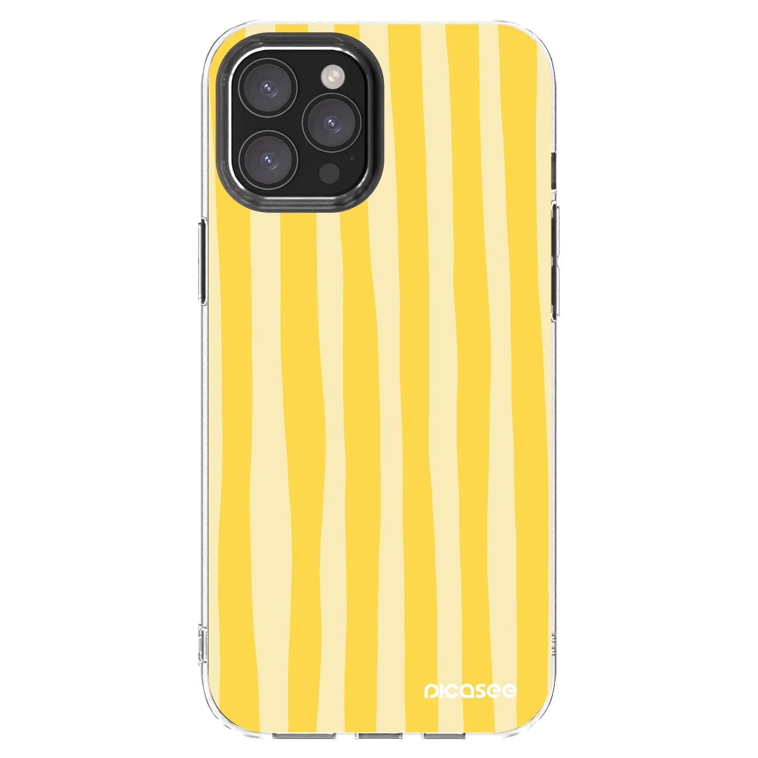 Picasee husă transparentă din silicon pentru Apple iPhone 12 Pro Max - Lines lemon
