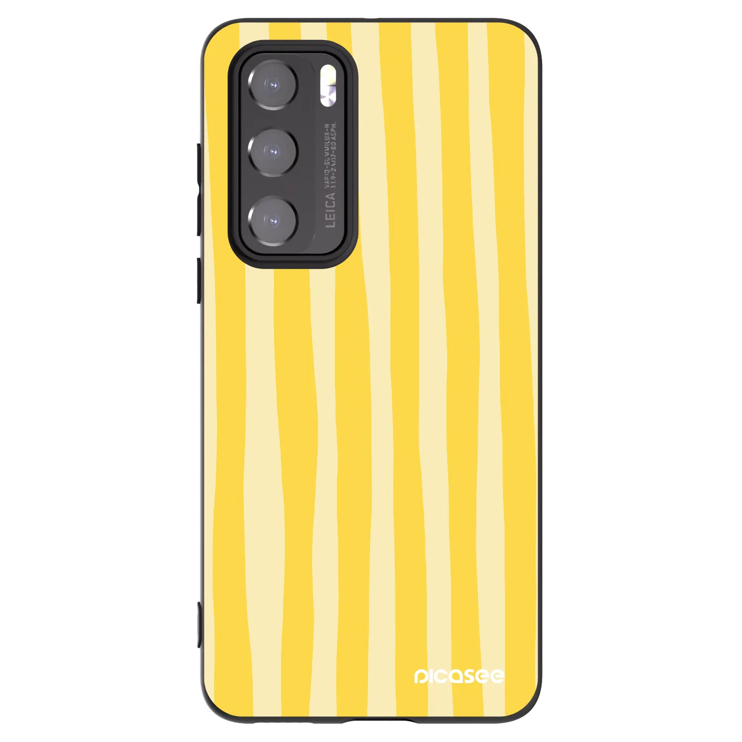 Picasee husă neagră din silicon pentru Huawei P40 - Lines lemon