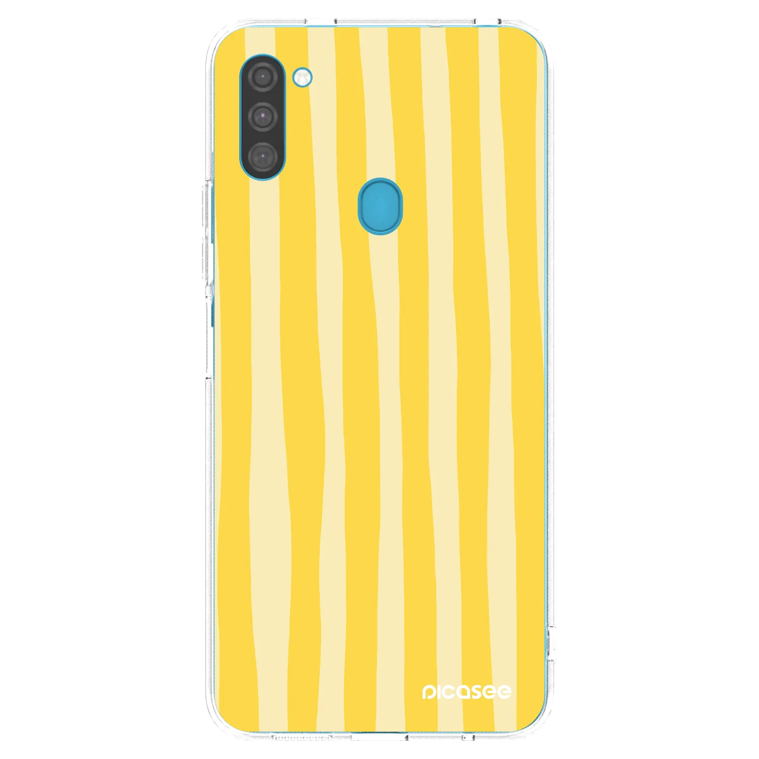 Picasee husă transparentă din silicon pentru Samsung Galaxy M11 - Lines lemon