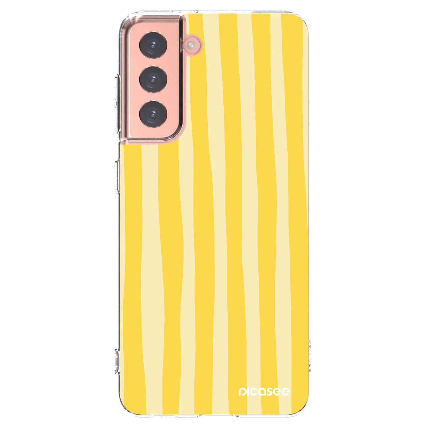 Picasee husă transparentă din silicon pentru Samsung Galaxy S21 5G G991B - Lines lemon
