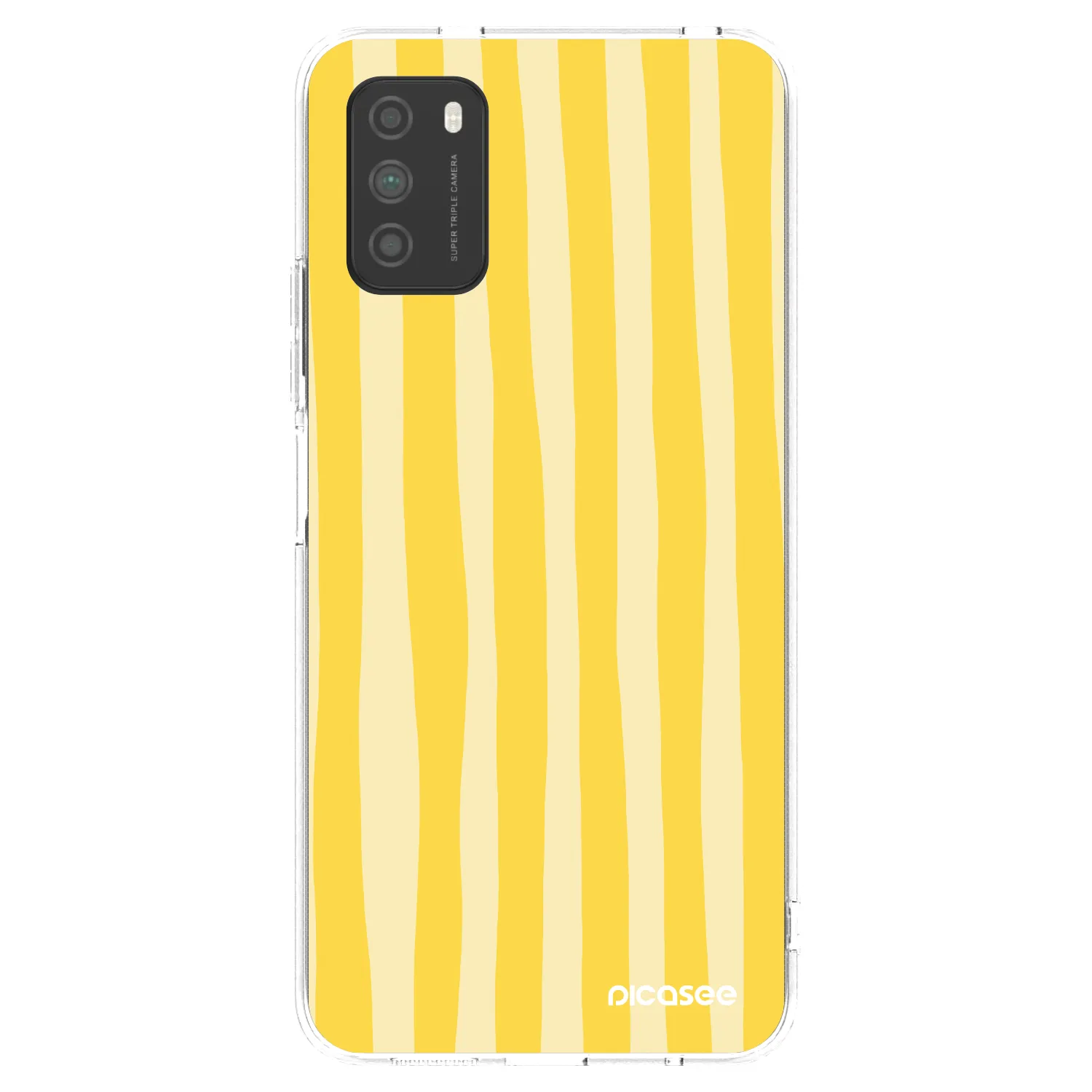 Picasee husă transparentă din silicon pentru Xiaomi Poco M3 - Lines lemon