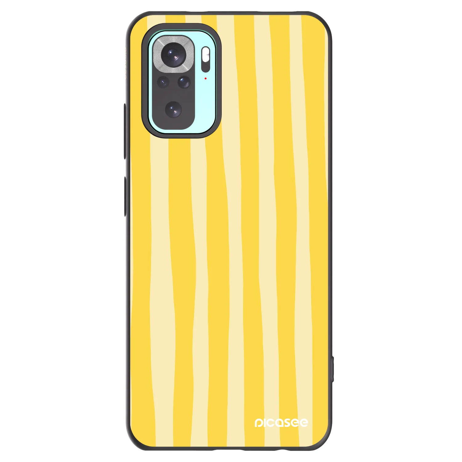 Picasee husă neagră din silicon pentru Xiaomi Redmi Note 10 Pro - Lines lemon