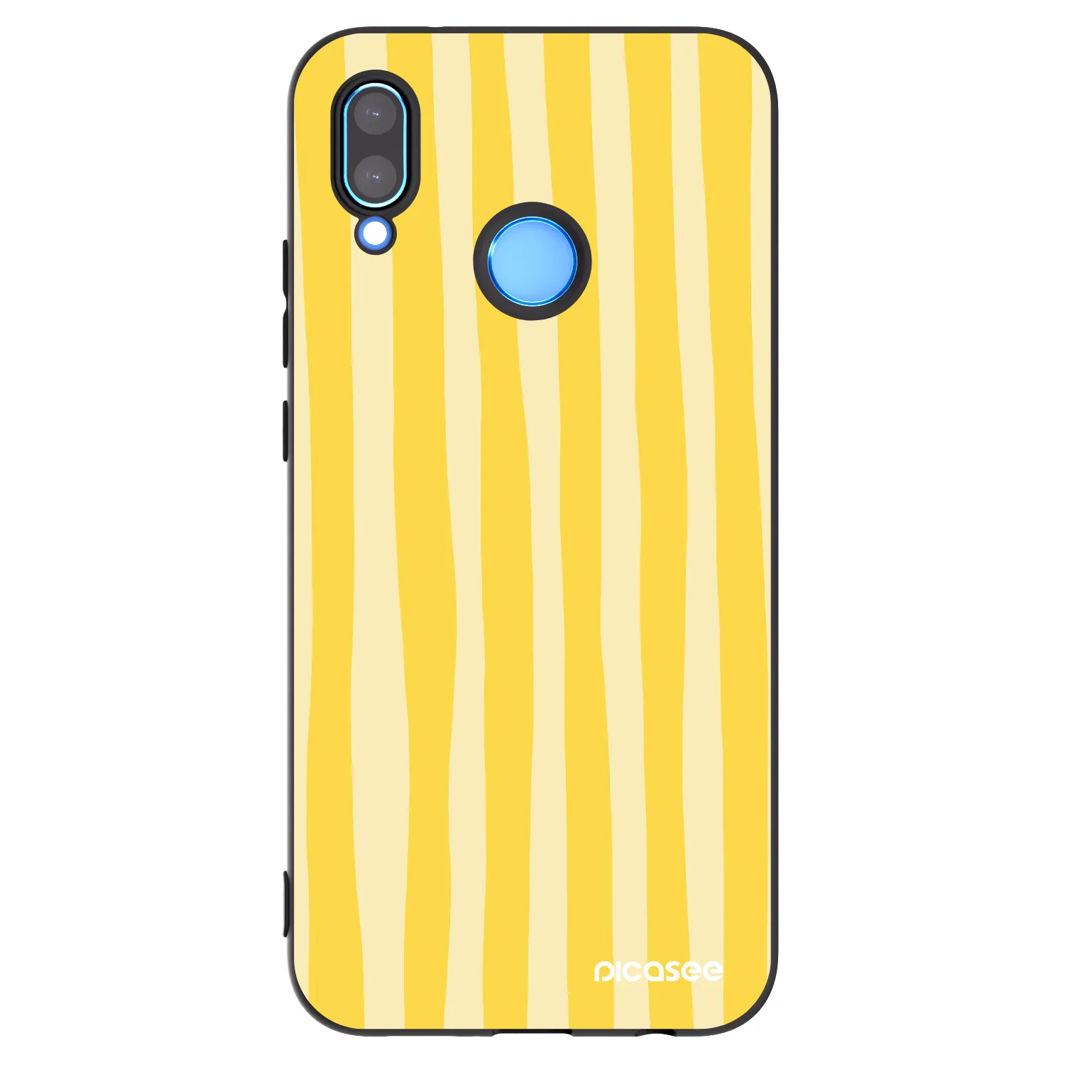 Picasee husă neagră din silicon pentru Huawei P20 Lite - Lines lemon