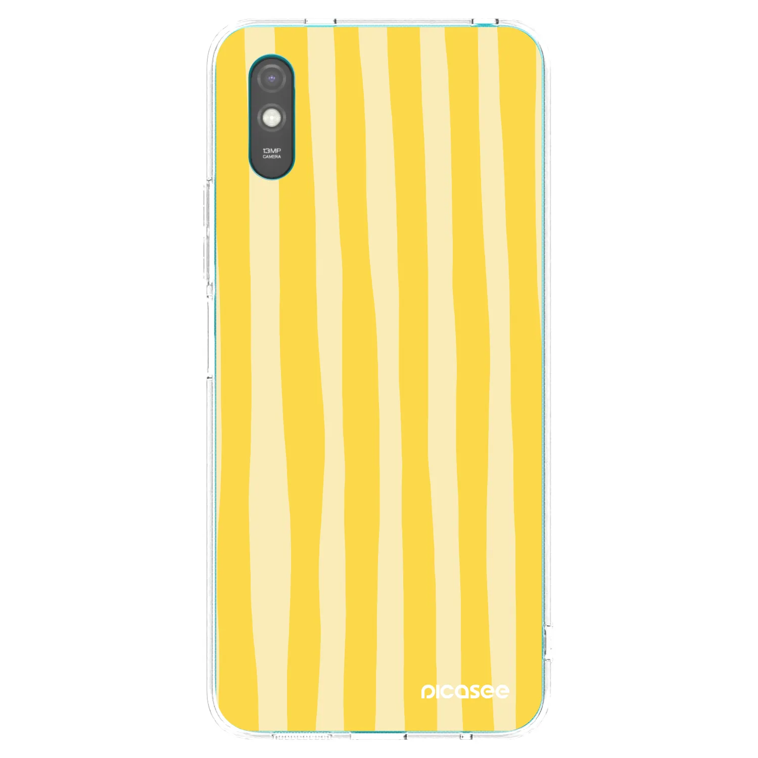 Picasee husă transparentă din silicon pentru Xiaomi Redmi 9AT - Lines lemon