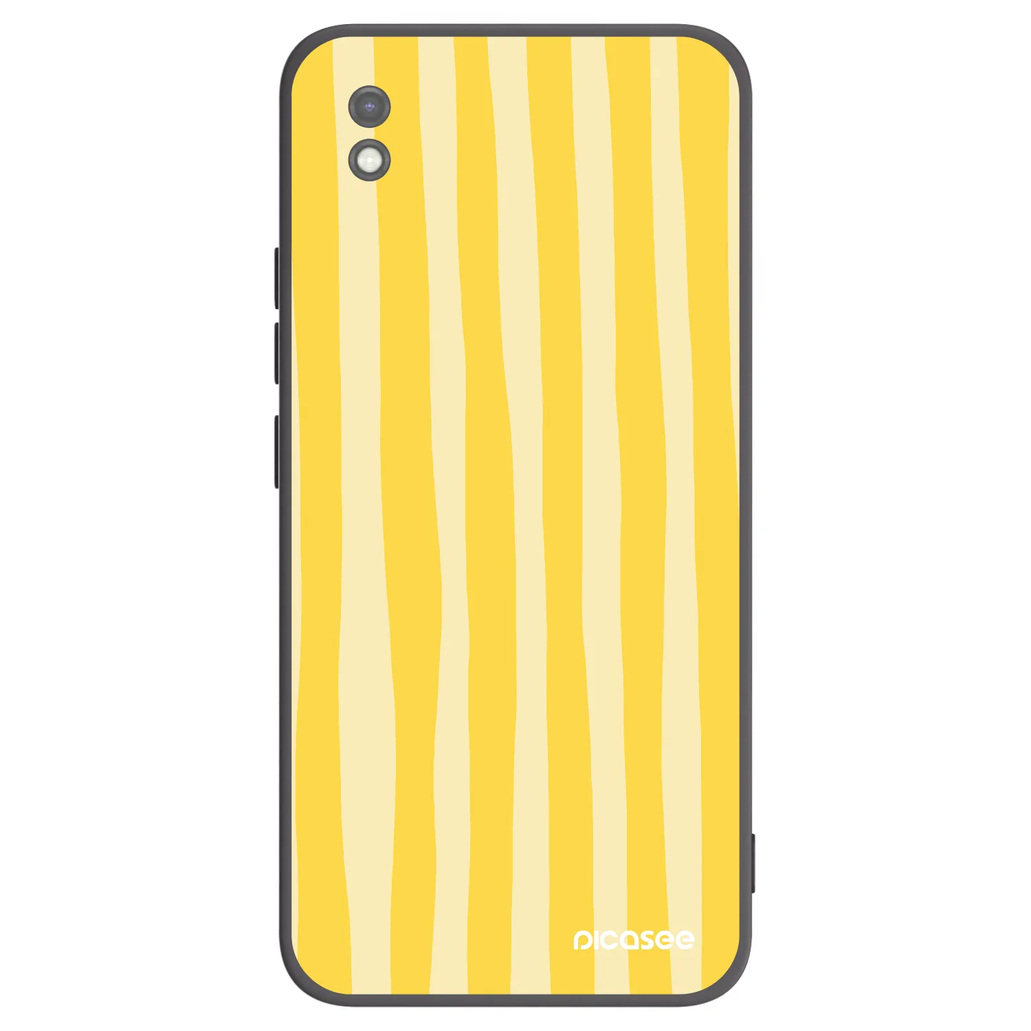 Picasee husă neagră din silicon pentru Xiaomi Redmi 9AT - Lines lemon