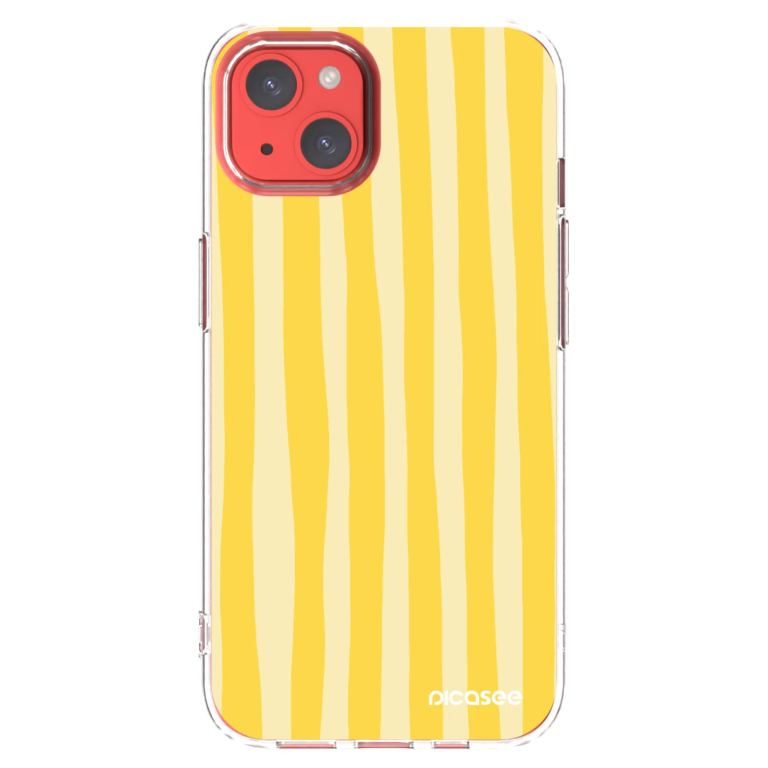 Picasee husă transparentă din silicon pentru Apple iPhone 13 - Lines lemon