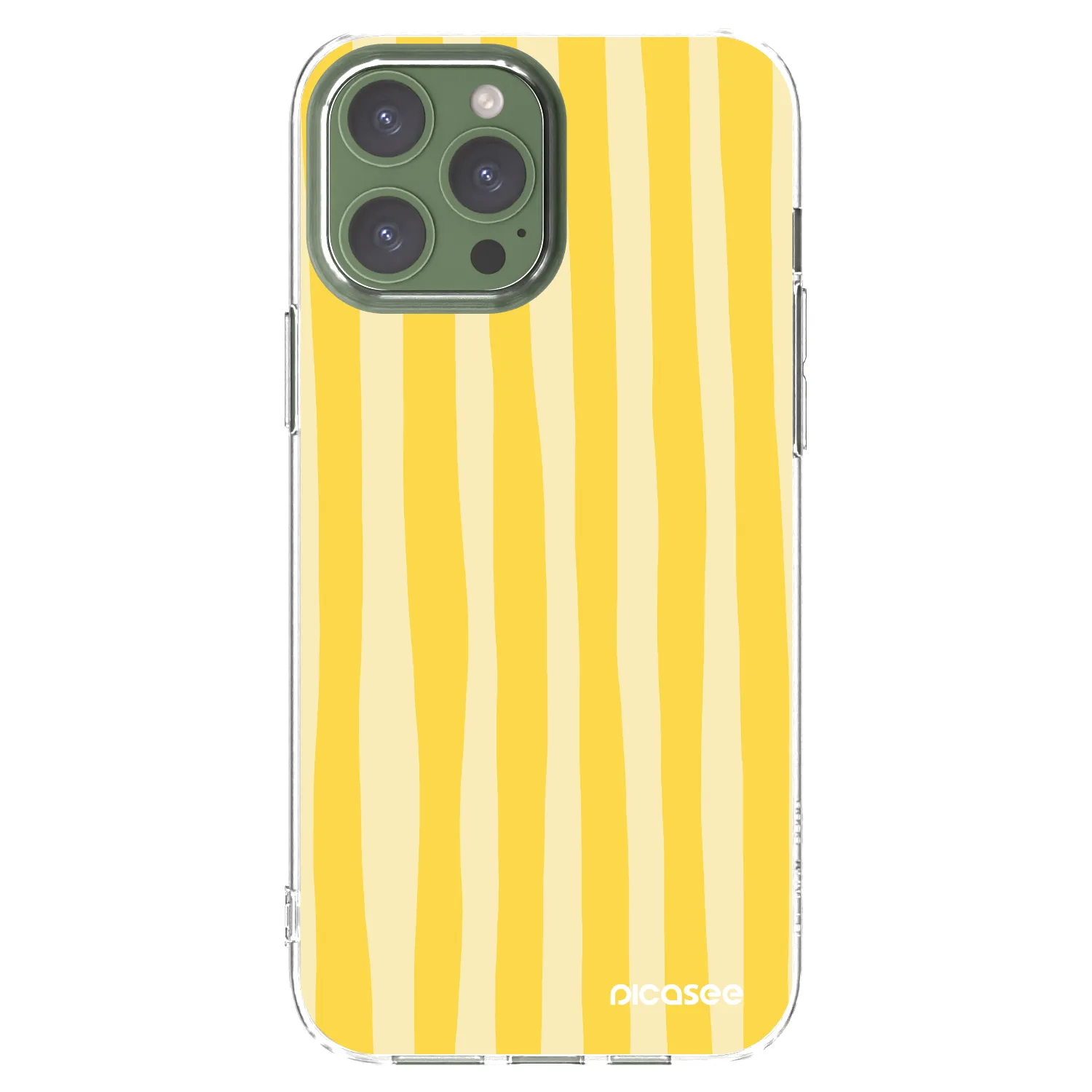 Picasee husă transparentă din silicon pentru Apple iPhone 13 Pro Max - Lines lemon