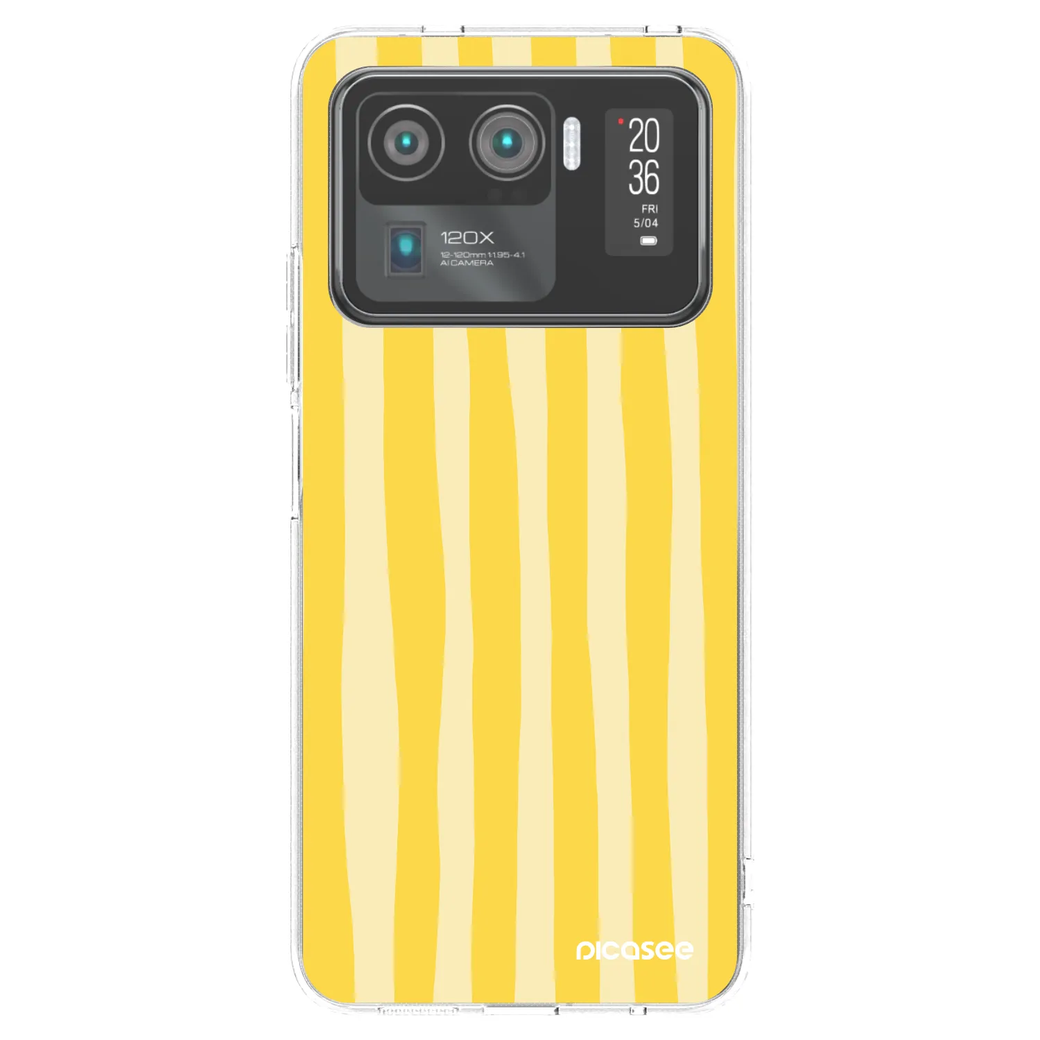 Picasee husă transparentă din silicon pentru Xiaomi Mi 11 Ultra - Lines lemon