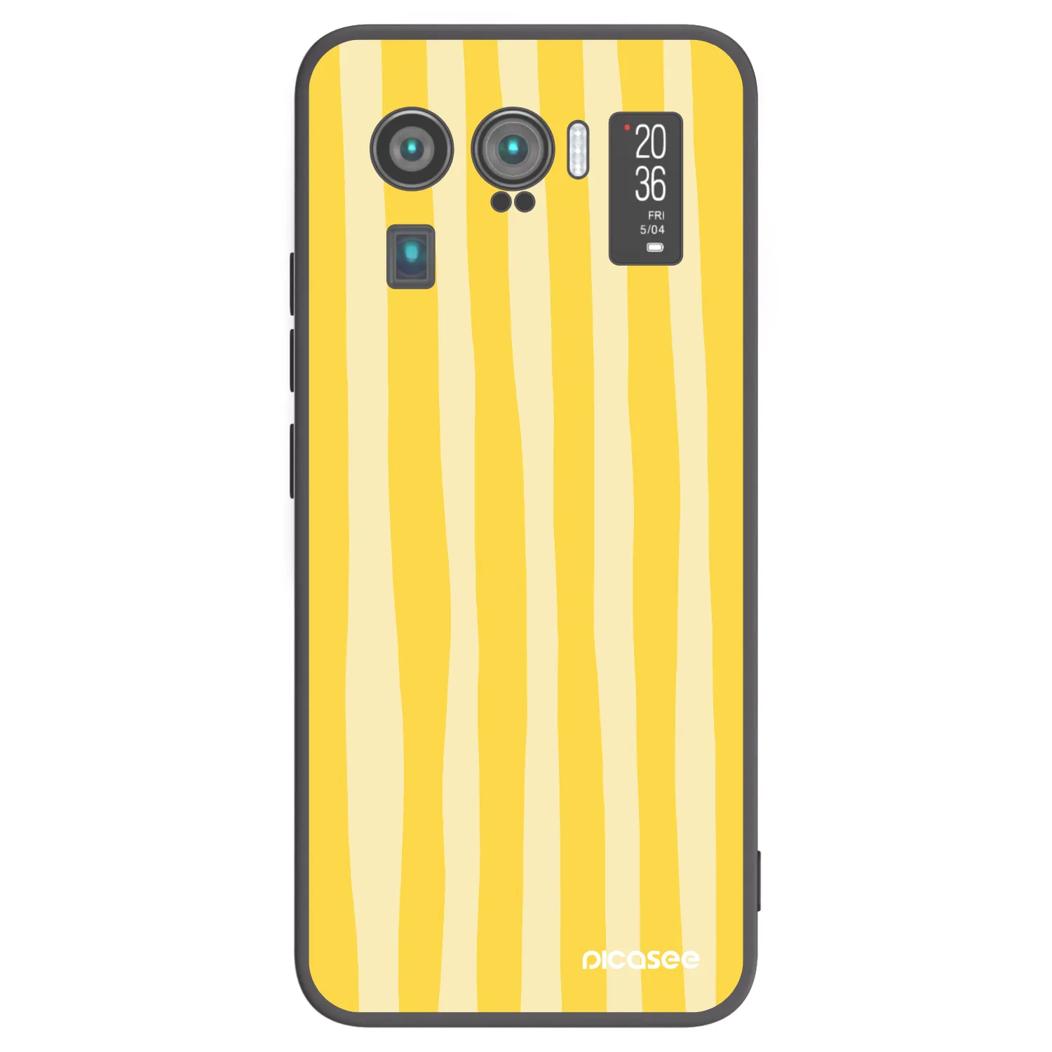 Picasee husă neagră din silicon pentru Xiaomi Mi 11 Ultra - Lines lemon