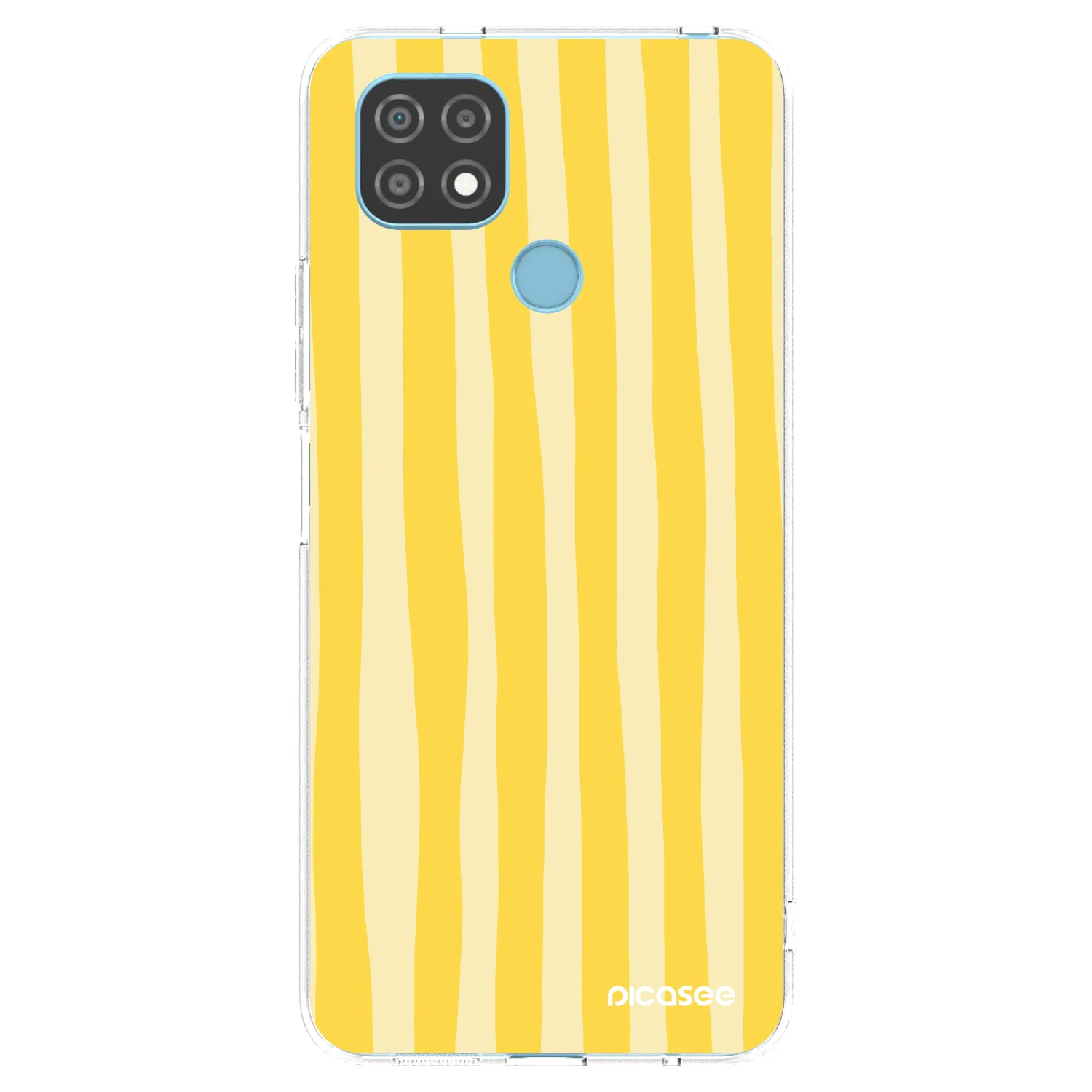Picasee husă transparentă din silicon pentru Realme C21 - Lines lemon