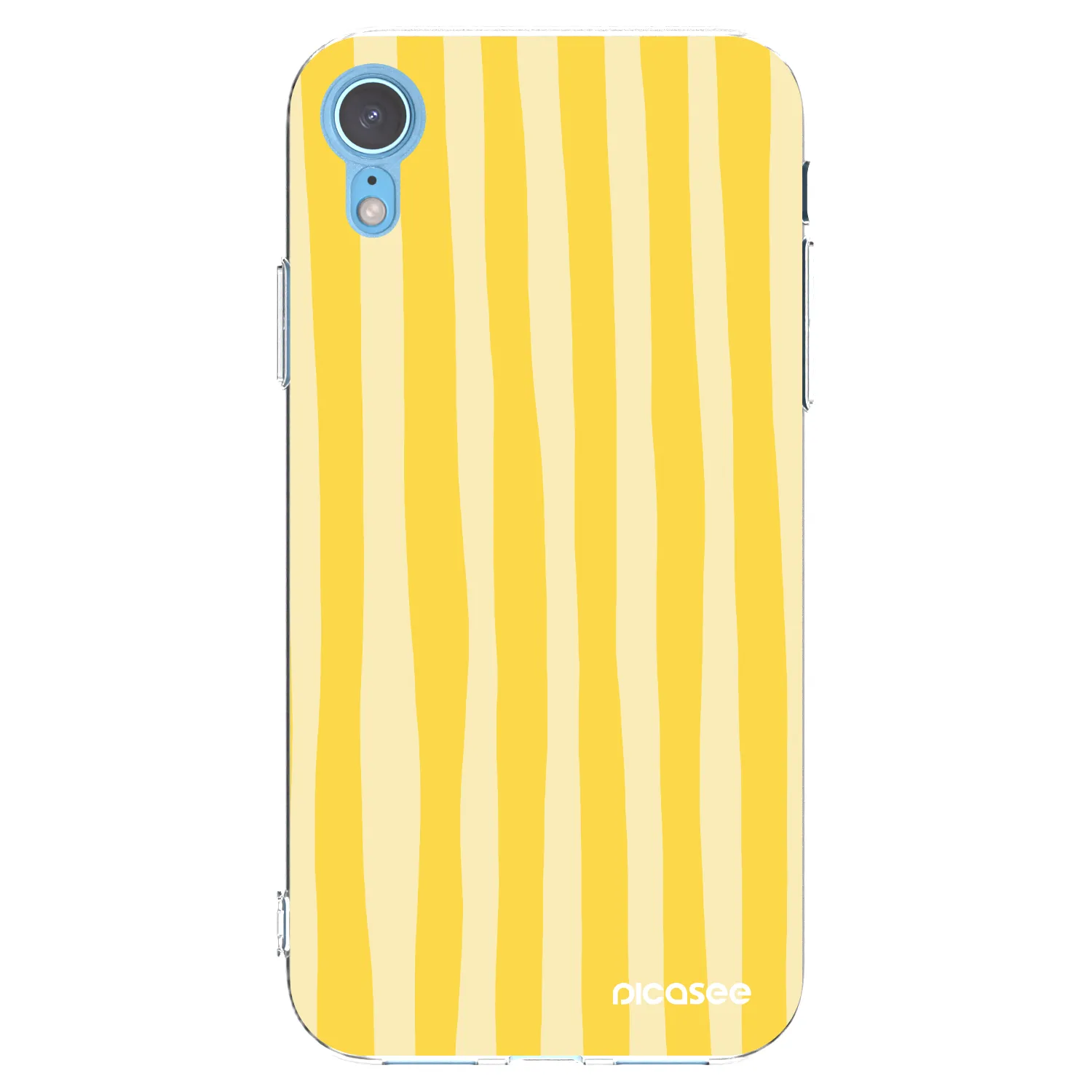 Picasee husă transparentă din silicon pentru Apple iPhone XR - Lines lemon