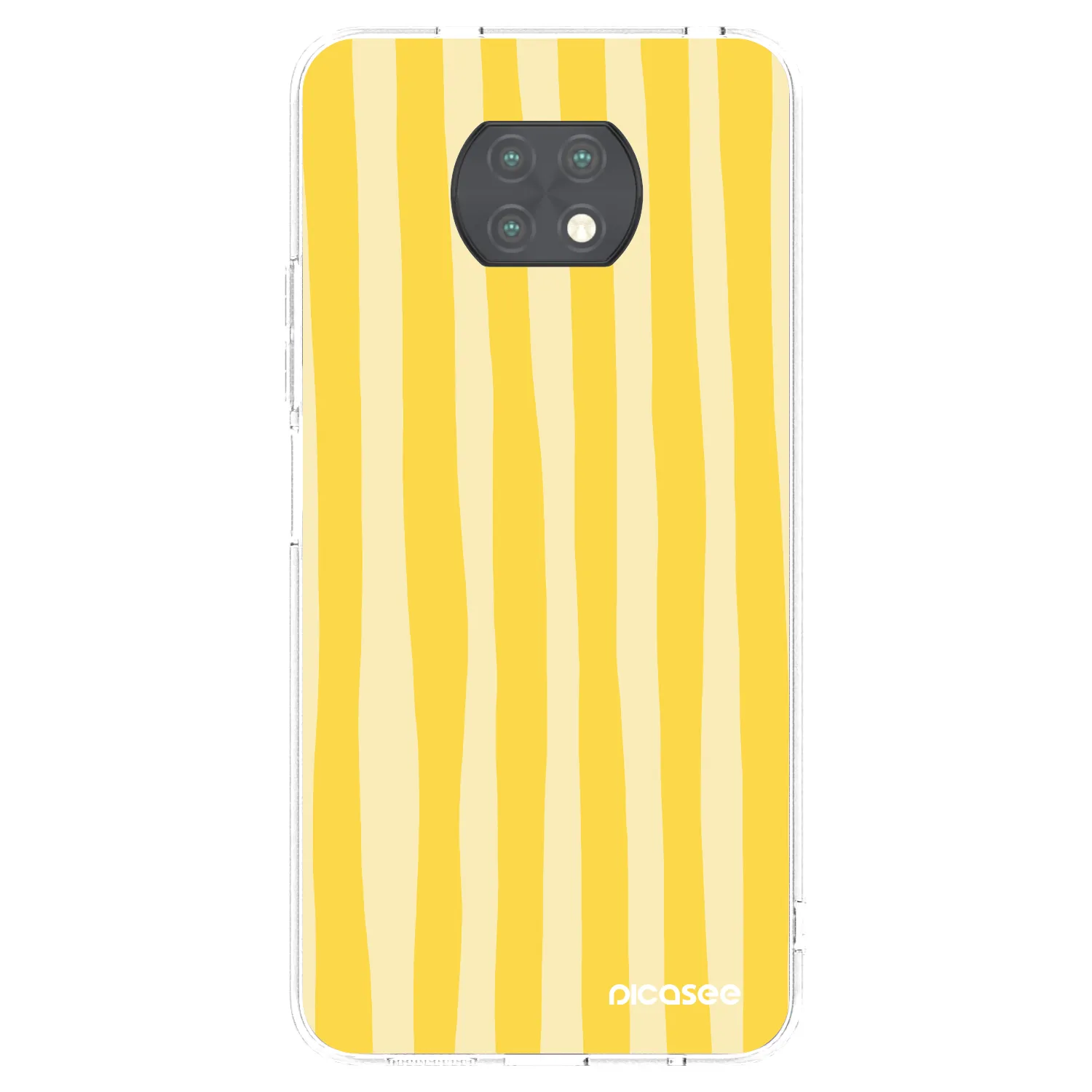 Picasee husă transparentă din silicon pentru Xiaomi Redmi Note 9T - Lines lemon