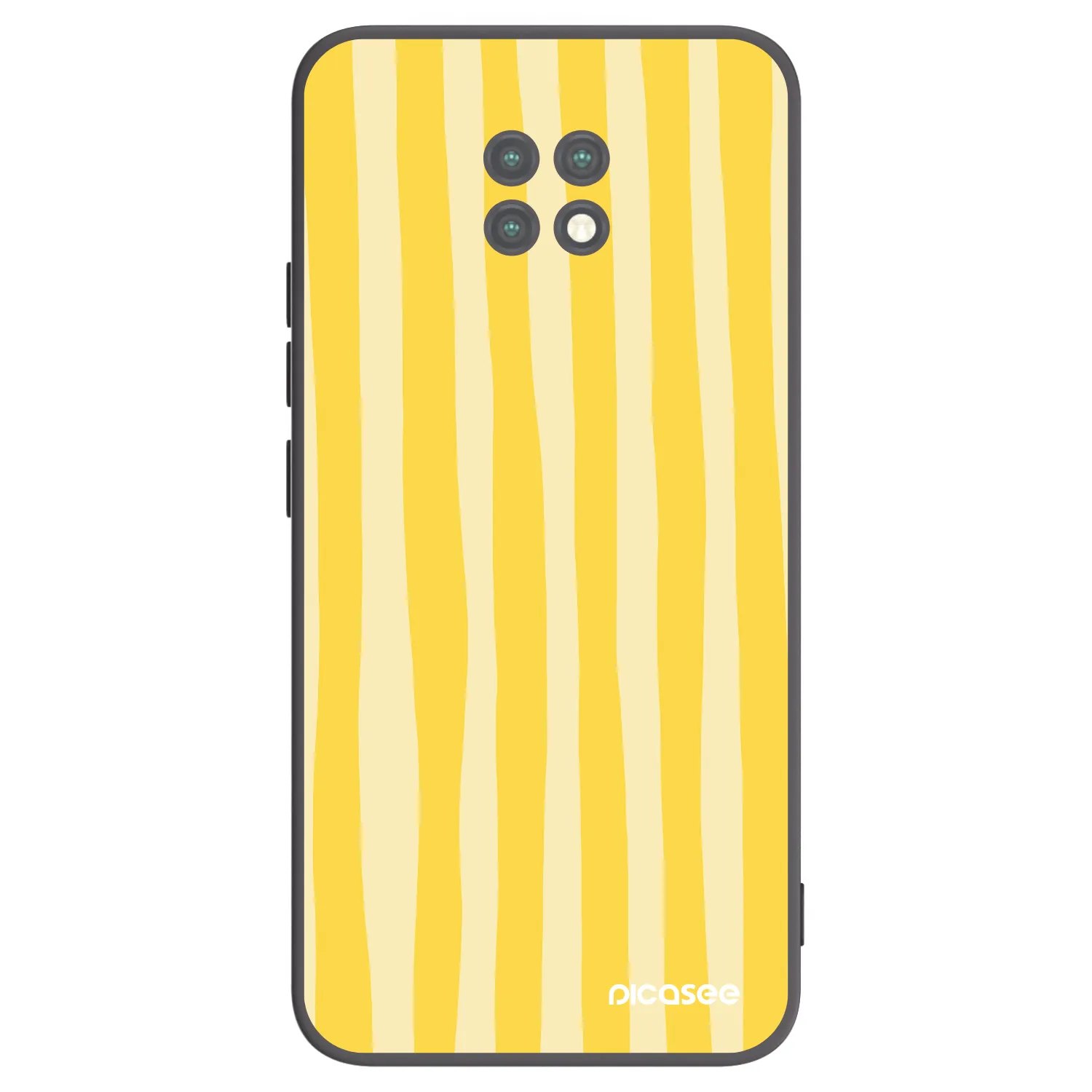 Picasee husă neagră din silicon pentru Xiaomi Redmi Note 9T - Lines lemon
