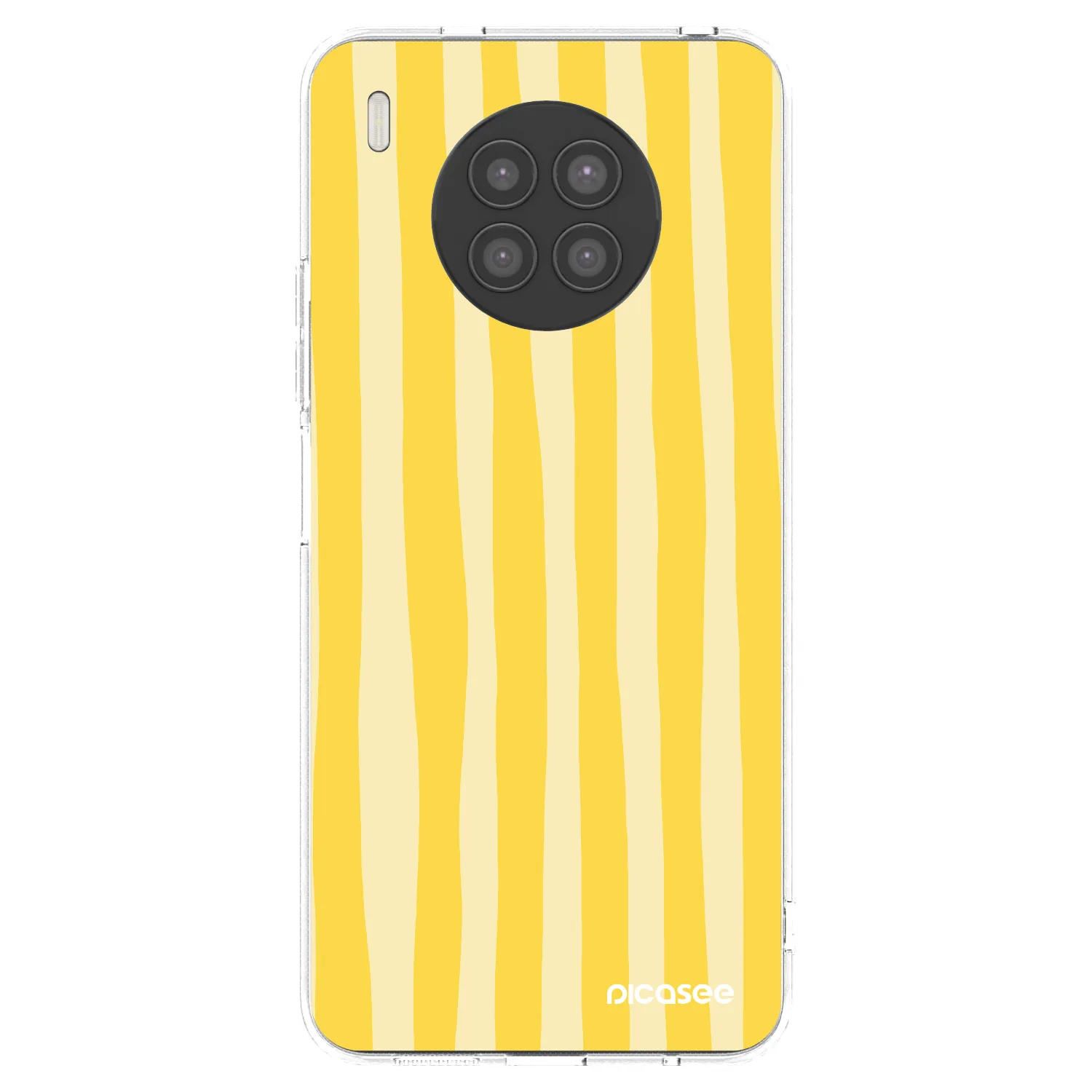 Picasee husă transparentă din silicon pentru Huawei Nova 8i - Lines lemon