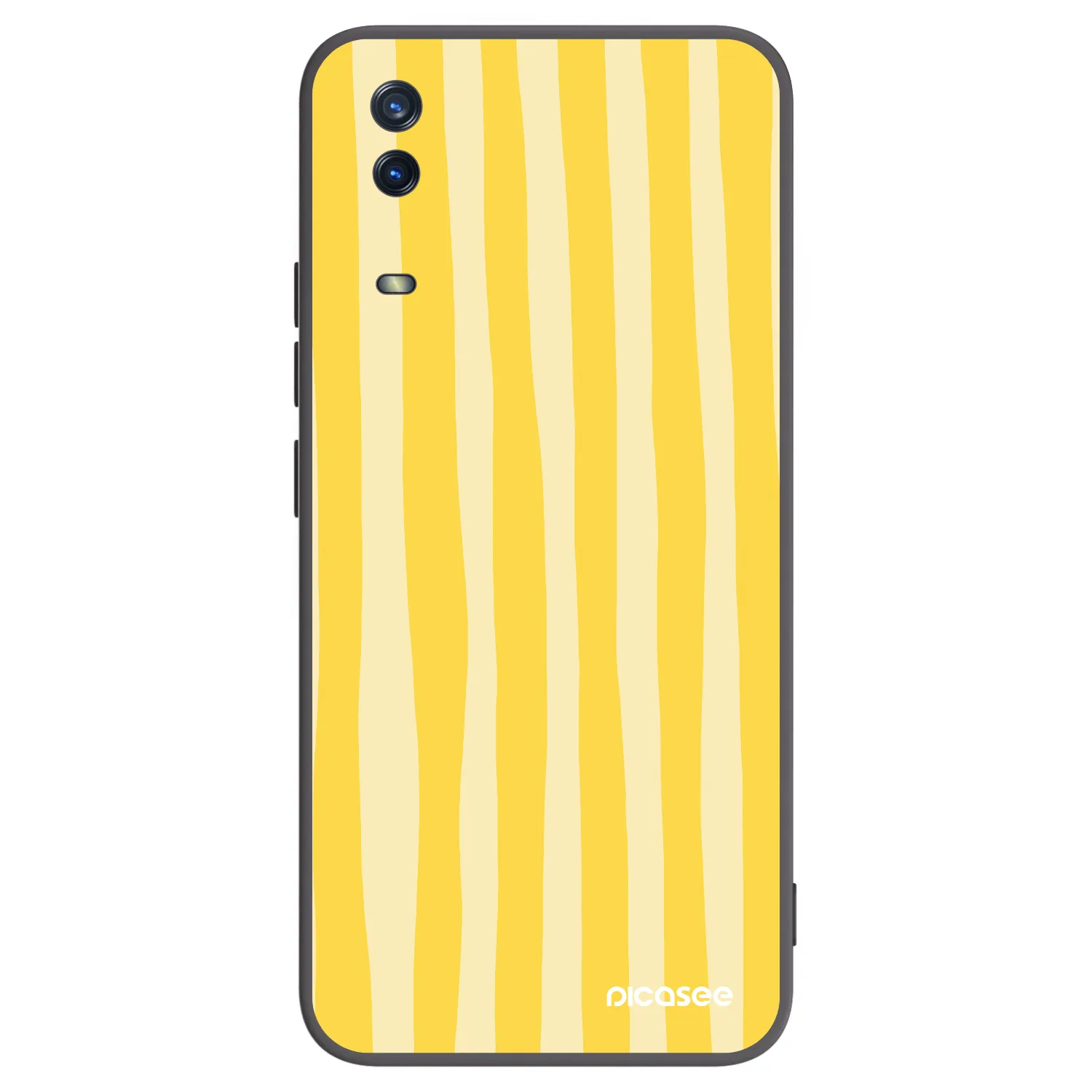 Picasee husă neagră din silicon pentru Vivo Y11s - Lines lemon