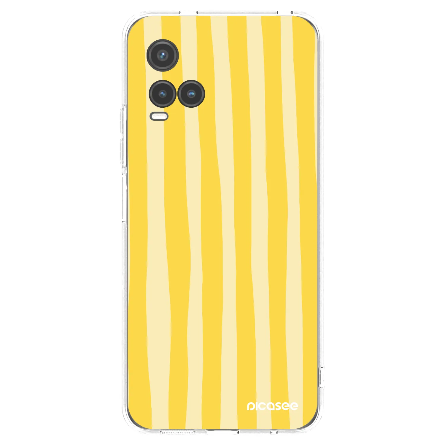 Picasee husă transparentă din silicon pentru Vivo Y33s - Lines lemon